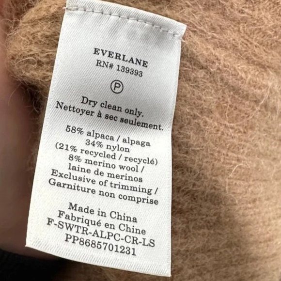 Everlane The Alpaca Crew Neck Sweater in "Tiger's Eye" - Picture 4 of 4